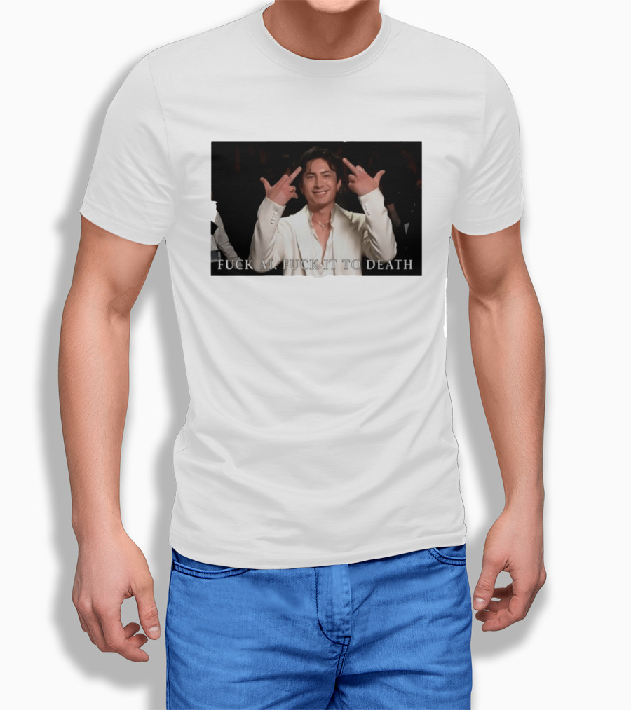 Hudson Williams Fuck AI Fuck It To Death Middle Finger Gesture T-Shirt