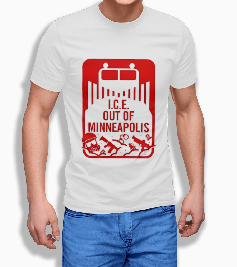 I.C.E. Out Of Minneapolis Protest Message T-Shirt
