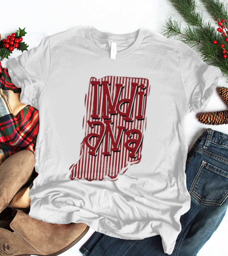 Indiana Stripe Hoosiers Football Indiana T-Shirt
