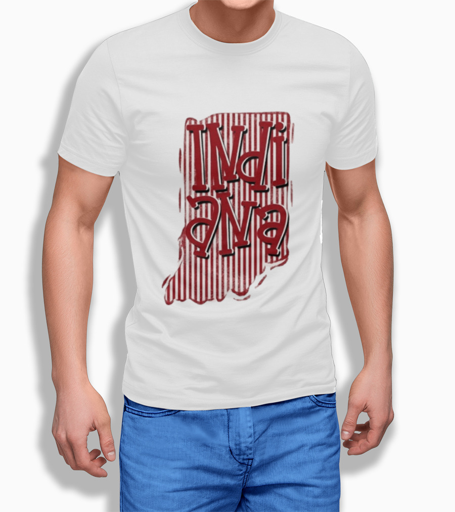 Indiana Stripe Hoosiers Football Indiana T-Shirt
