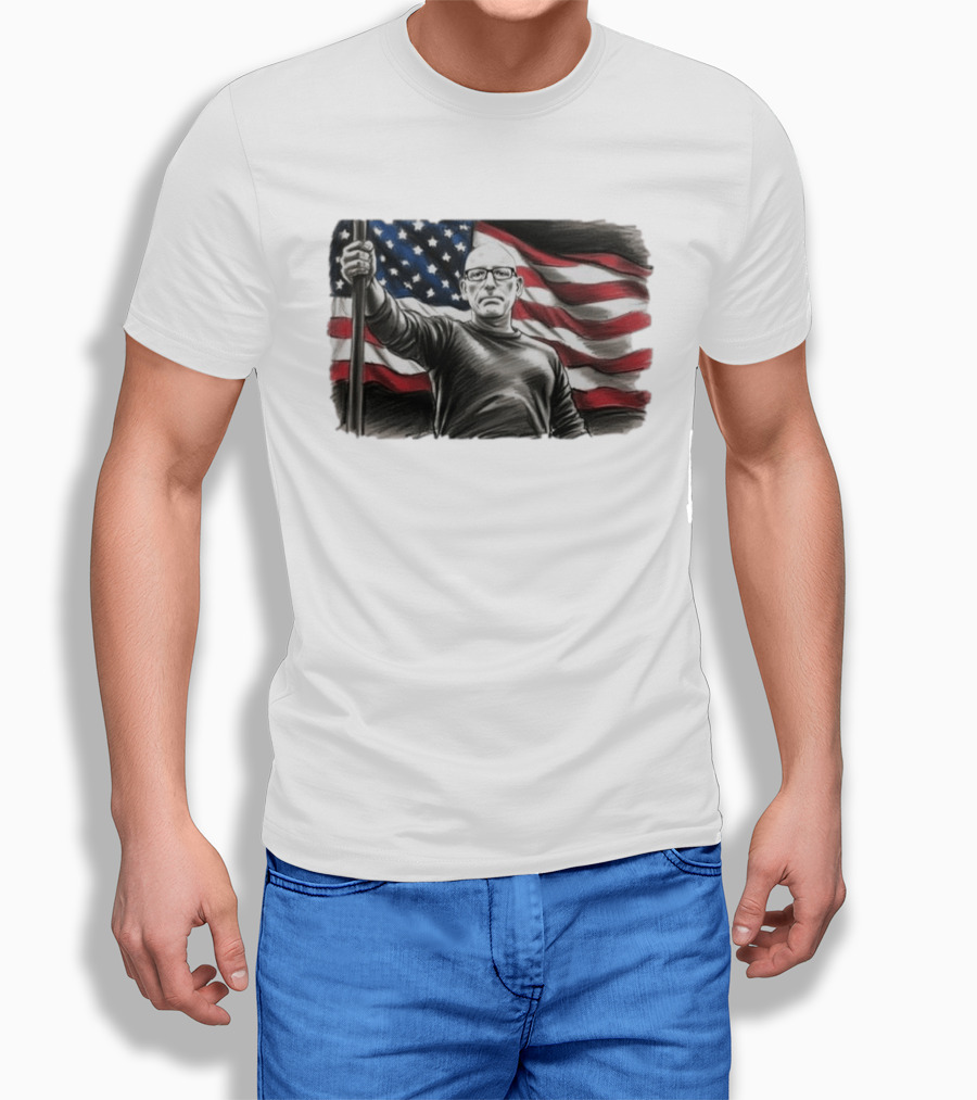 Scott Adams Holding American Flag Patriotic T-Shirt