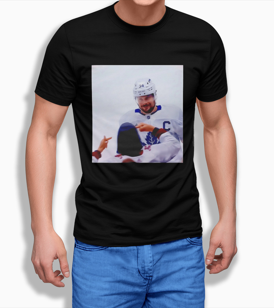 Auston Matthews Smirk Number 34 Maple Leafs Captain Ice Hockey Moment T-Shirt