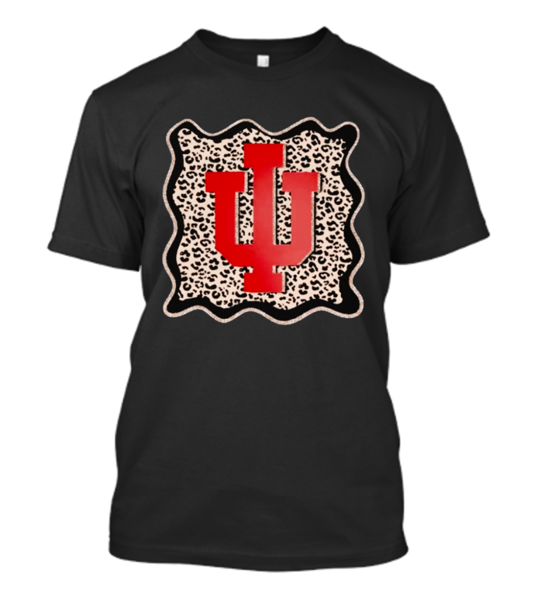 Hoosier Luxe Leopard IU Game Day Glam Indiana T-Shirt