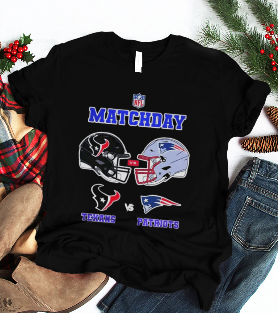 NFL Matchday Houston Texans Vs New England Patriots January 18 Gillette Stadium Rivalry Edition T-Shirt