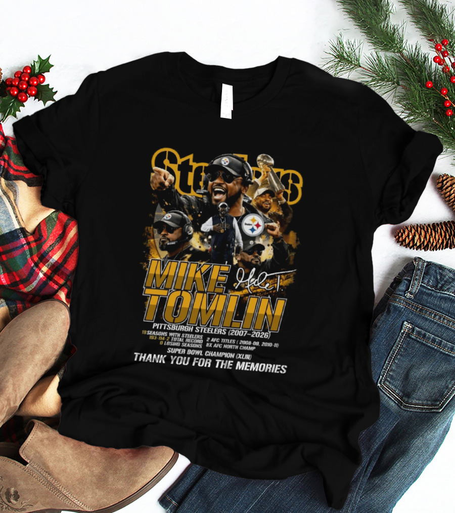 Mike Tomlin Pittsburgh Steelers 2007 2026 Super Bowl Champion Thank You T-Shirt