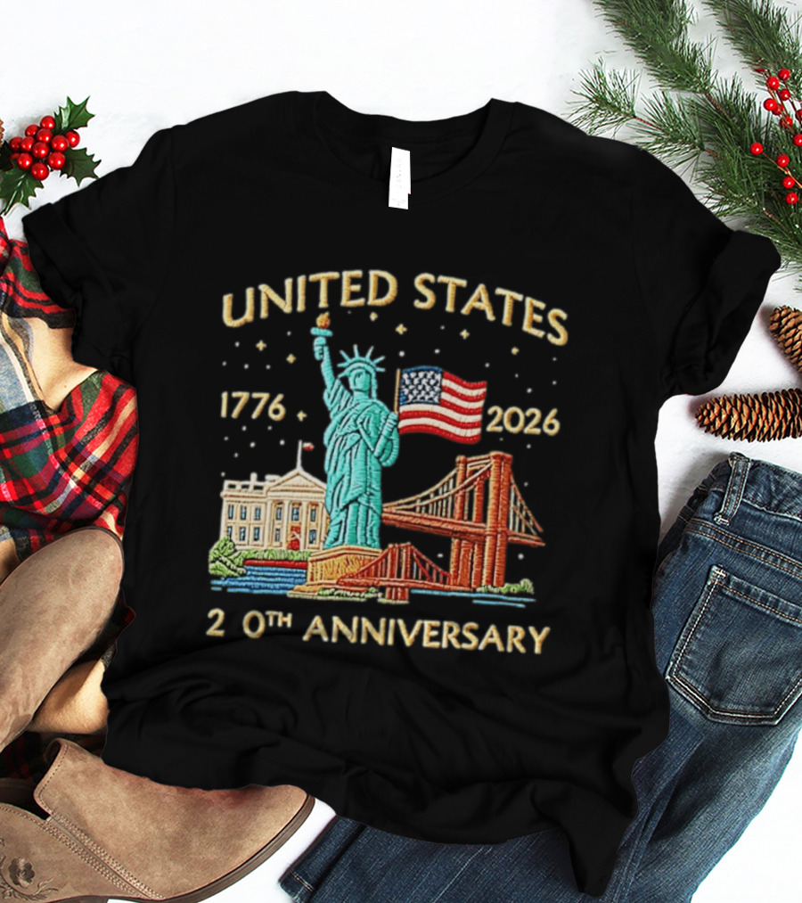 United States 250th Anniversary Statue Of Liberty White House 1776 2026 T-Shirt