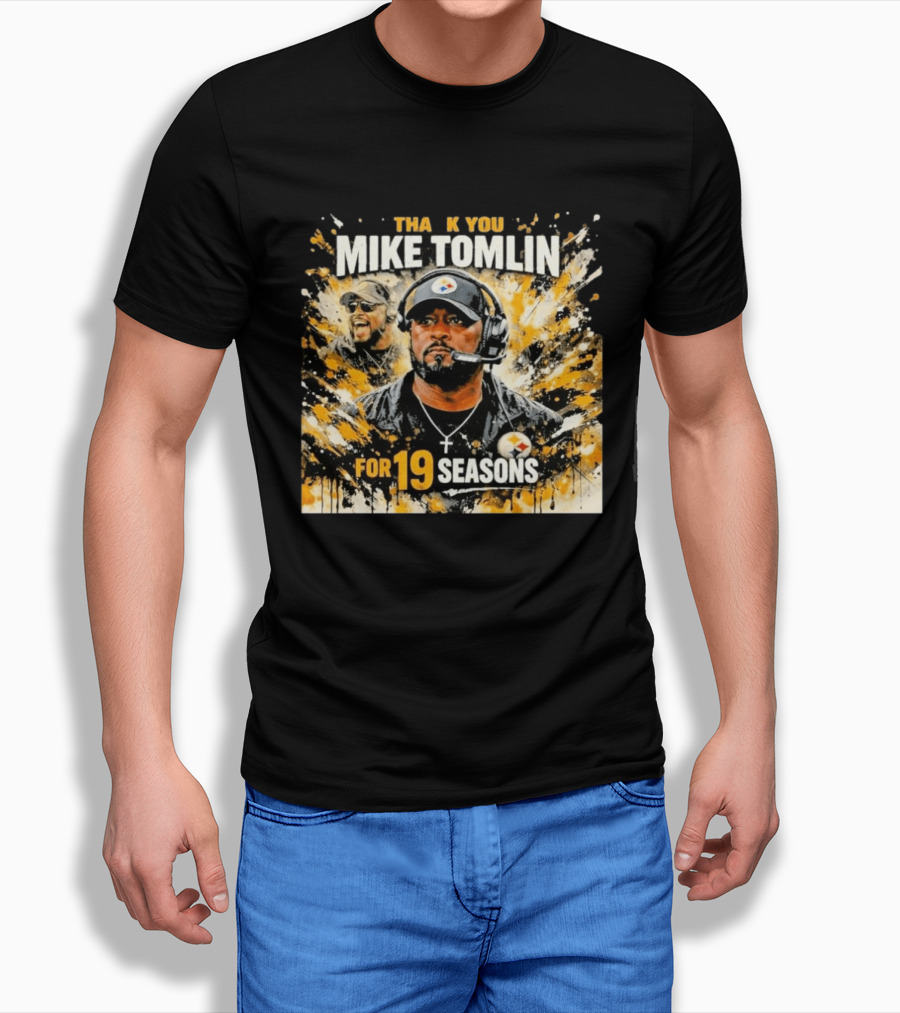 Pittsburgh Steelers Thank You Mike Tomlin For 19 Seasons T-Shirt