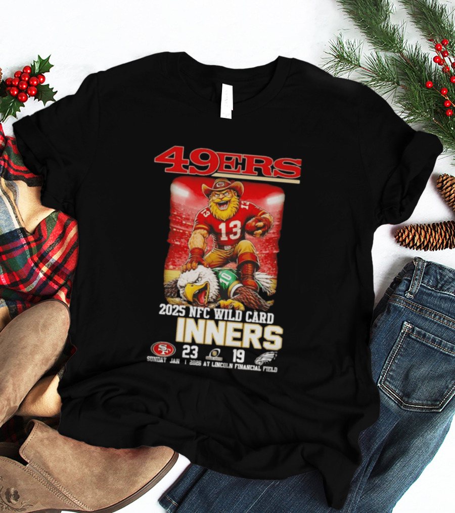 49ers 2023 NFC Wild Card Winners Lincoln Financial Field Victory Over Eagles T-Shirt
