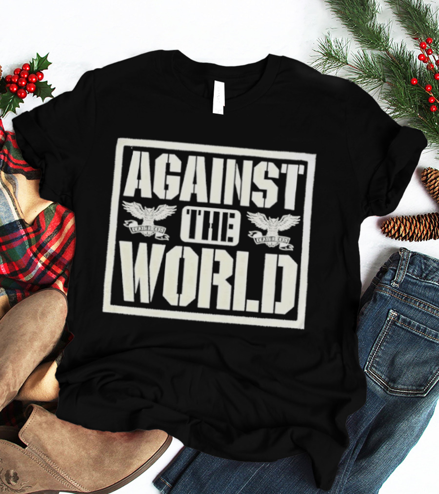 Against The World Eagle Motif T-Shirt