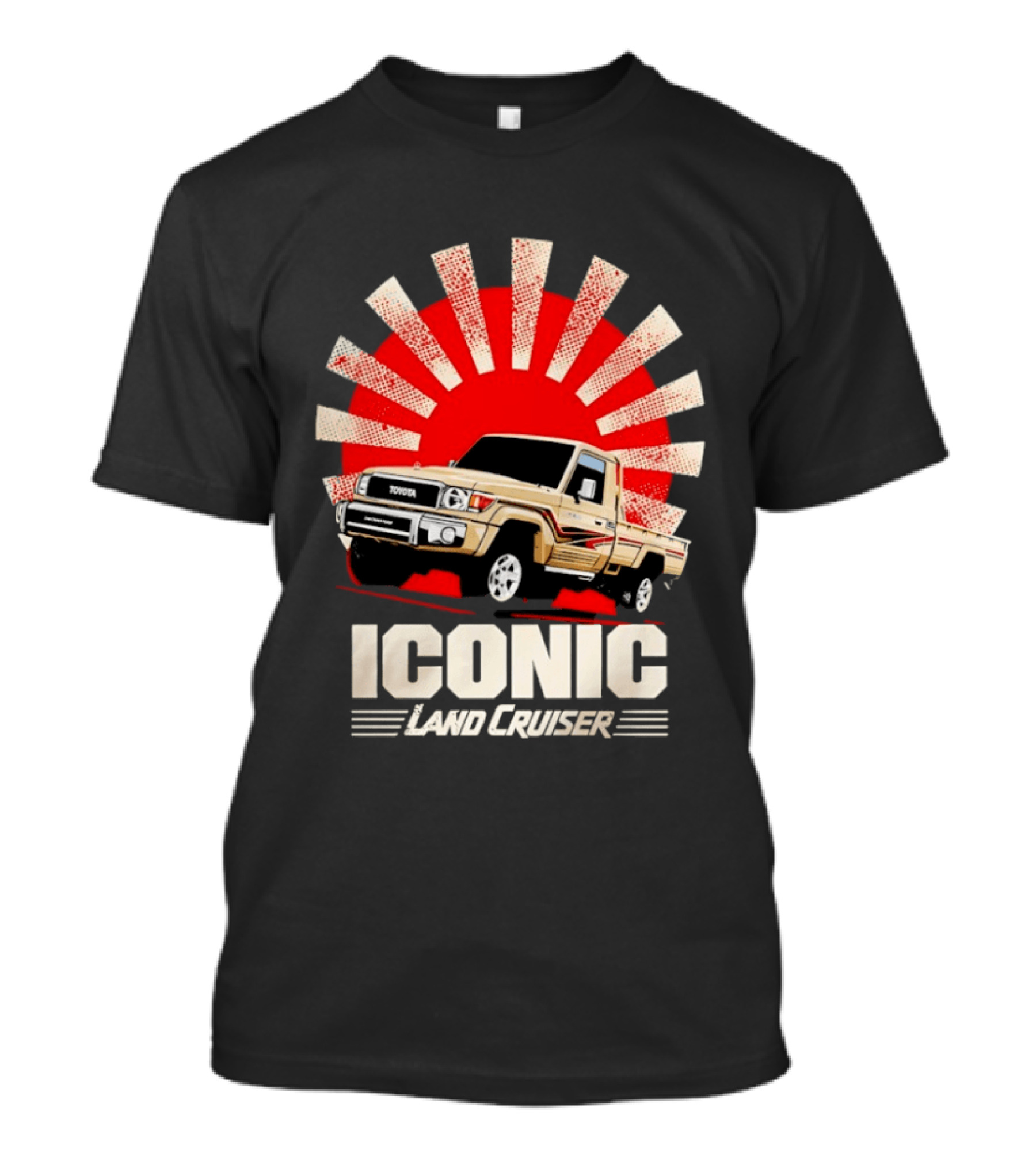 Iconic Toyota Land Cruiser Vintage Sunburst T-Shirt