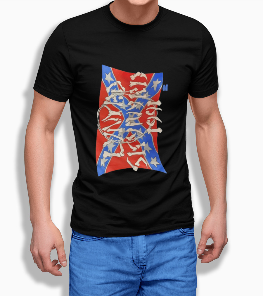 Lynyrd Skynyrd 1991 Confederate Flag Skeleton Bones T-Shirt
