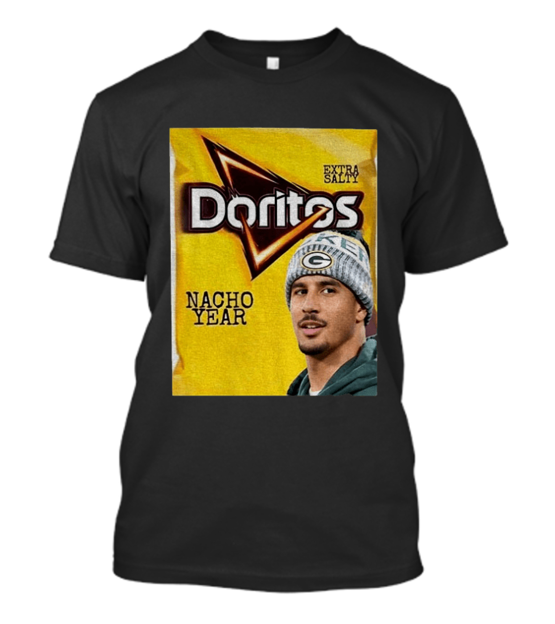 Doritos Nacho Year Extra Salty Green Bay Packers Football Beanie T-Shirt