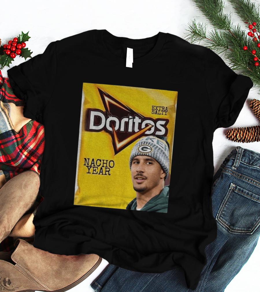 Doritos Nacho Year Extra Salty Green Bay Packers Football Beanie T-Shirt