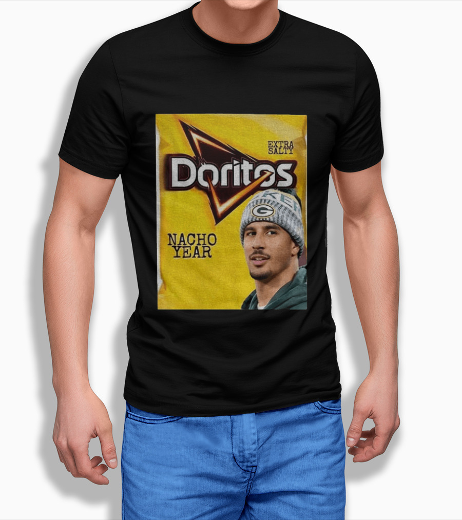 Doritos Nacho Year Extra Salty Green Bay Packers Football Beanie T-Shirt