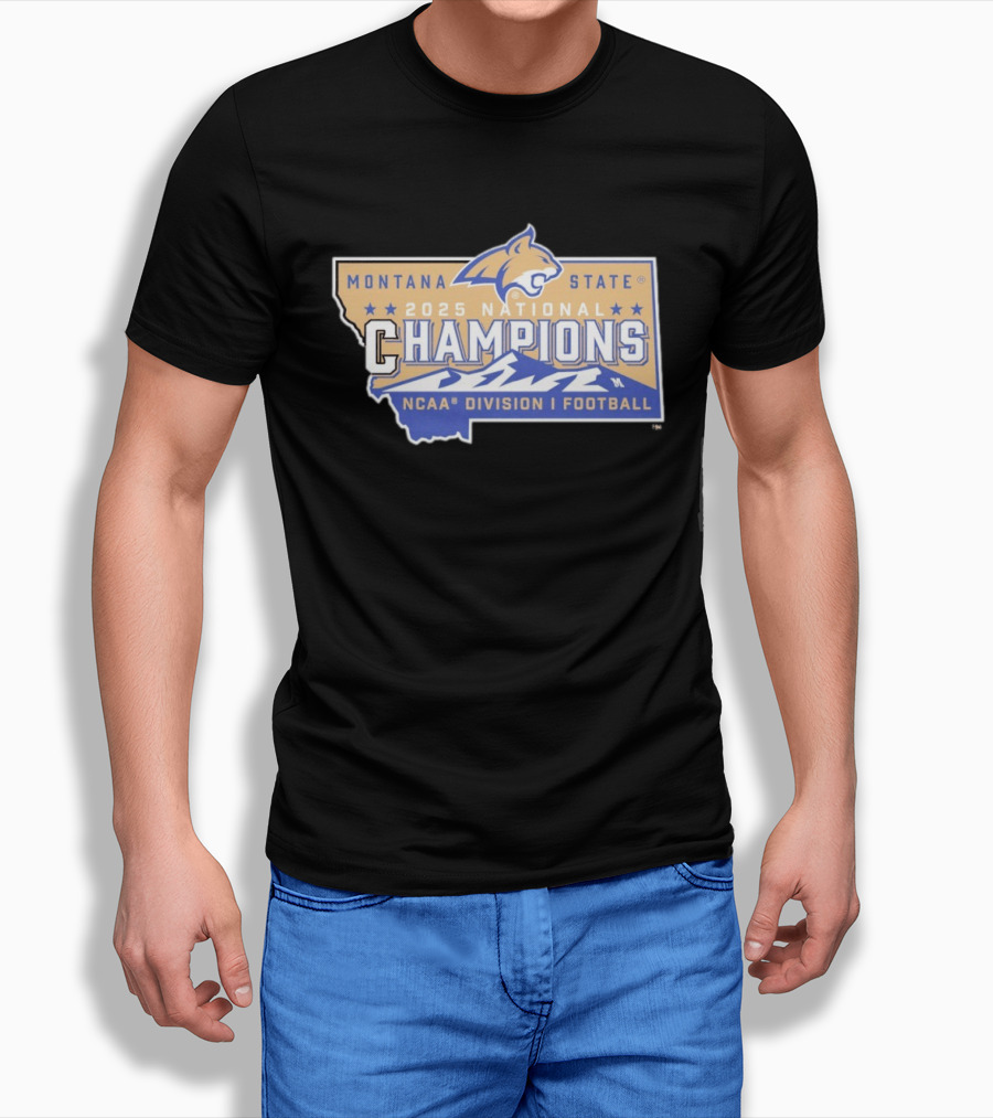 Montana State Bobcats 2025 National Champions NCAA Division I Football T-Shirt