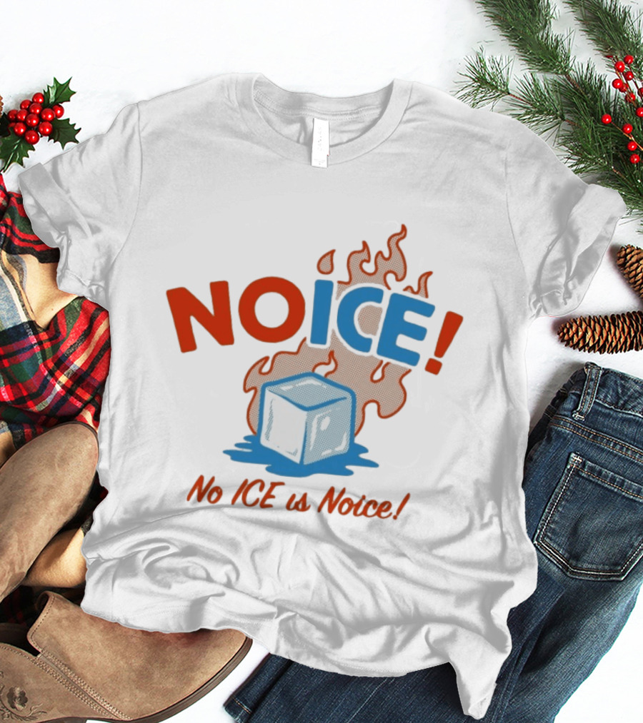 No ICE Noice Ice Cube Flame Fun Playful T-Shirt