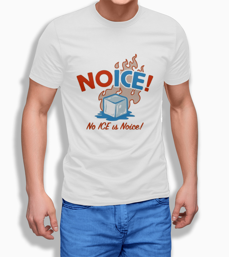 No ICE Noice Ice Cube Flame Fun Playful T-Shirt
