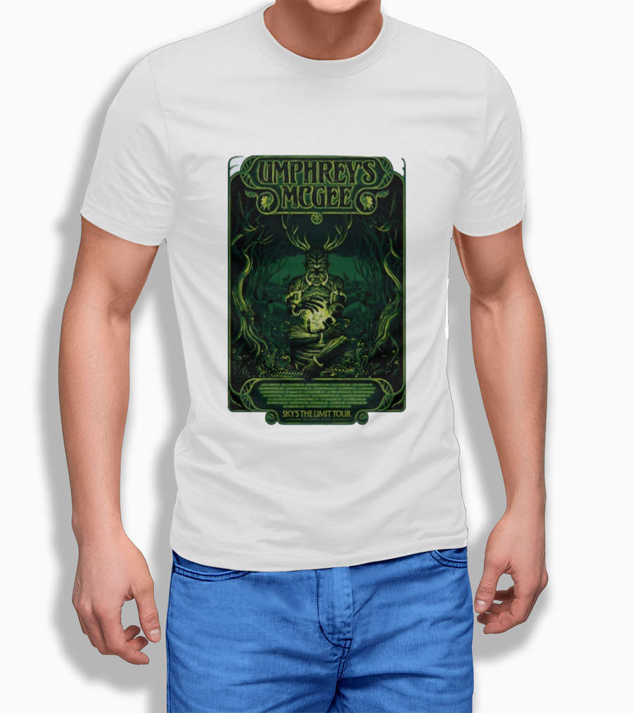 Umphrey's McGee Sky's The Limit Tour Winter 2026 Mystic Forest Concert T-Shirt