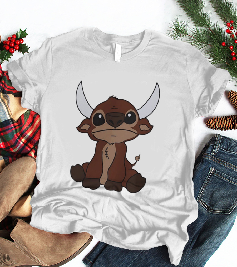 Minotaur Buffalo Bills Cute Cartoon Minotaur Character With Big Horns T-Shirt