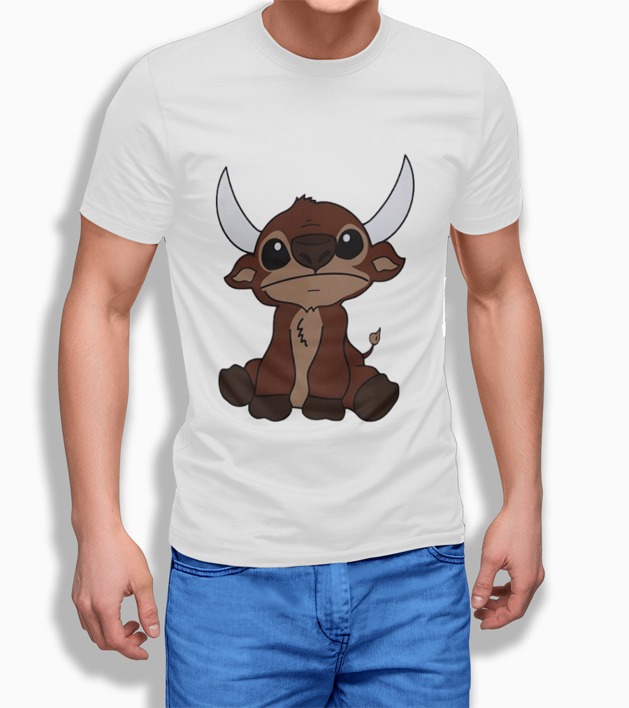 Minotaur Buffalo Bills Cute Cartoon Minotaur Character With Big Horns T-Shirt