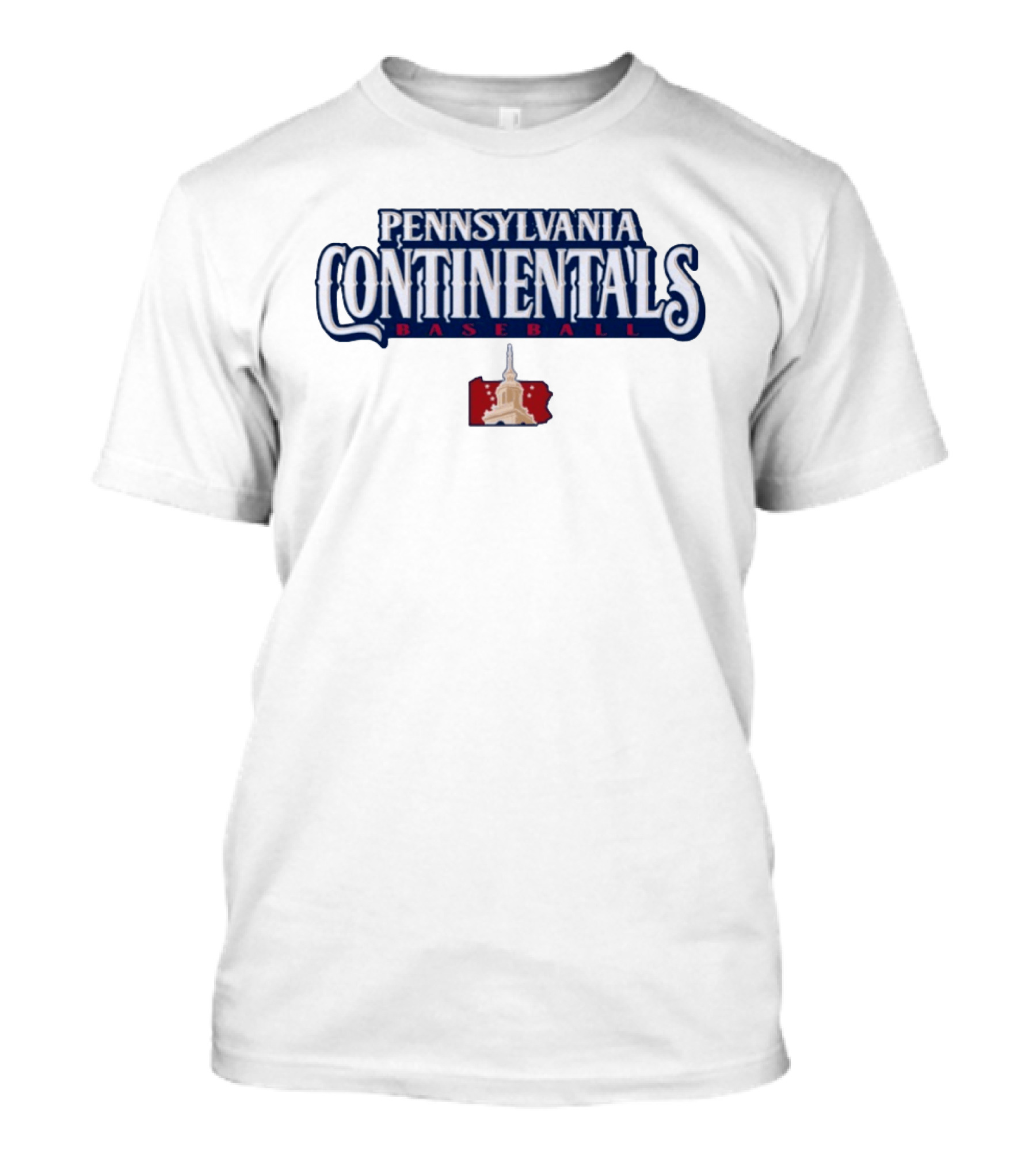 Pennsylvania Continentals Baseball Independence Hall T-Shirt