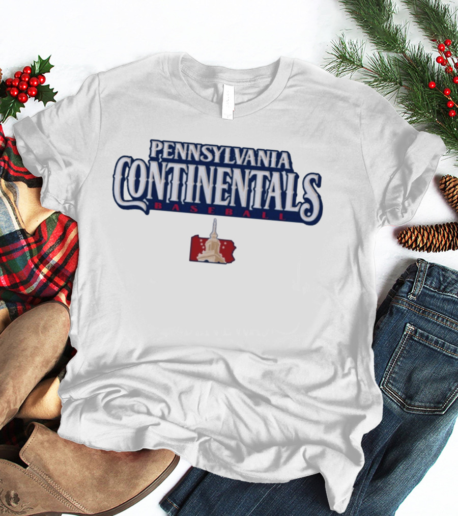 Pennsylvania Continentals Baseball Independence Hall T-Shirt