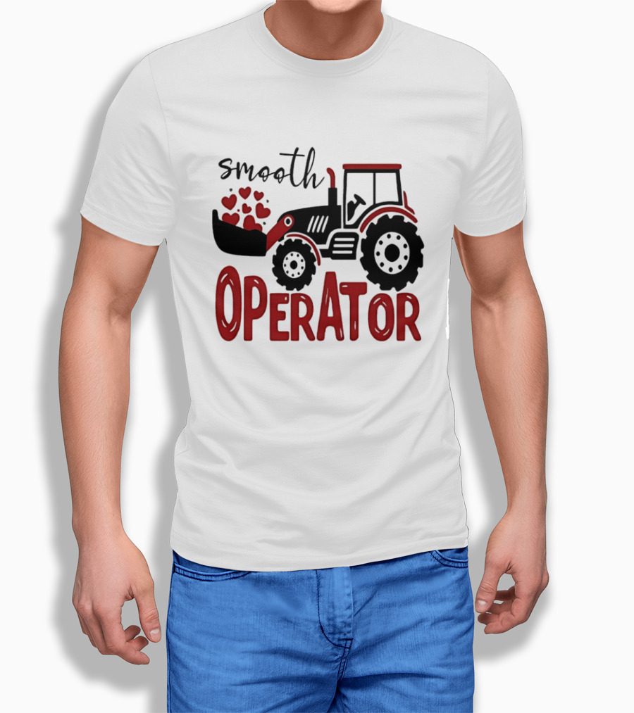 Smooth Operator Toddler Tractor Hearts T-Shirt