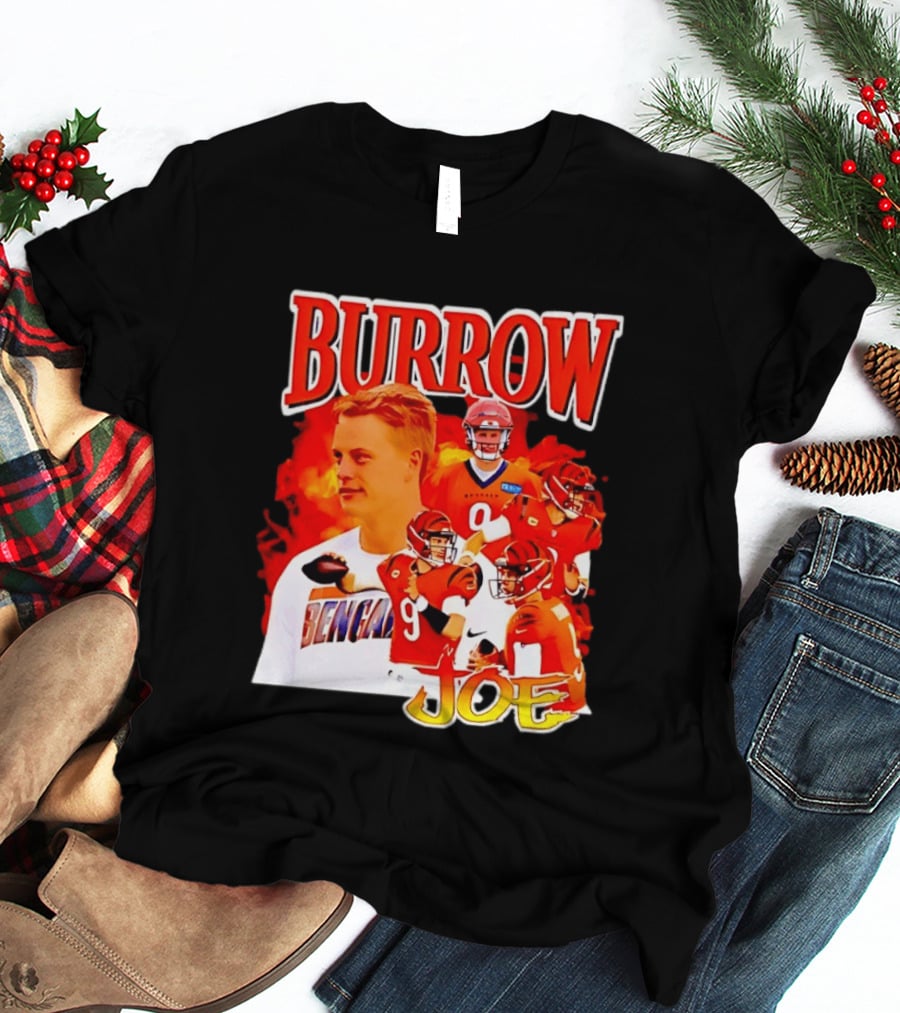 Burrow Joe 9 Cincinnati Bengals Football Star Blazing T-Shirt