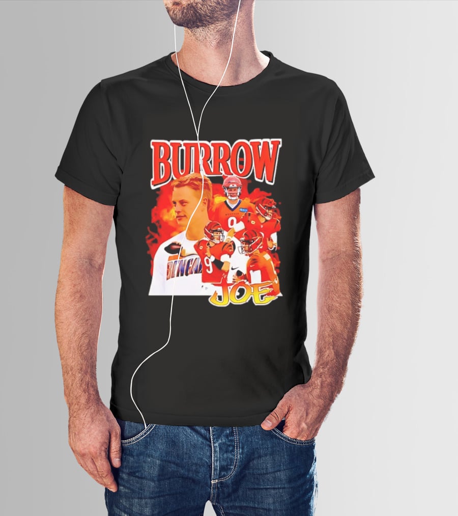 Burrow Joe 9 Cincinnati Bengals Football Star Blazing T-Shirt