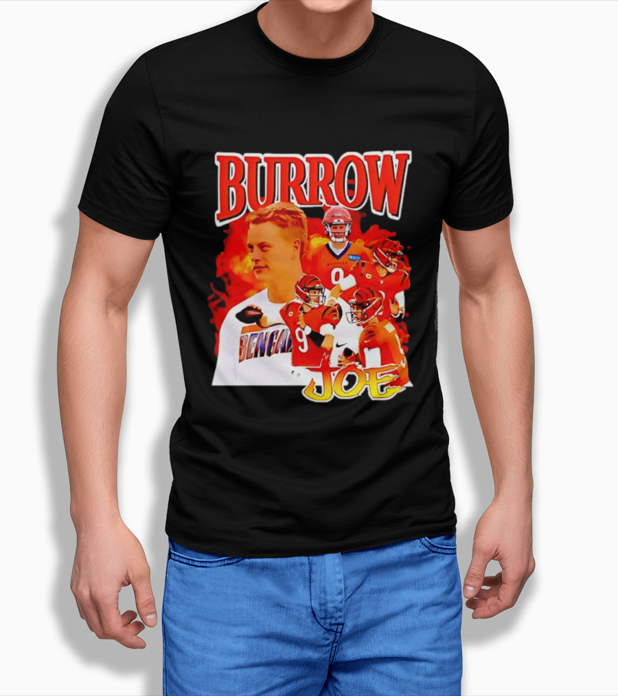 Burrow Joe 9 Cincinnati Bengals Football Star Blazing T-Shirt
