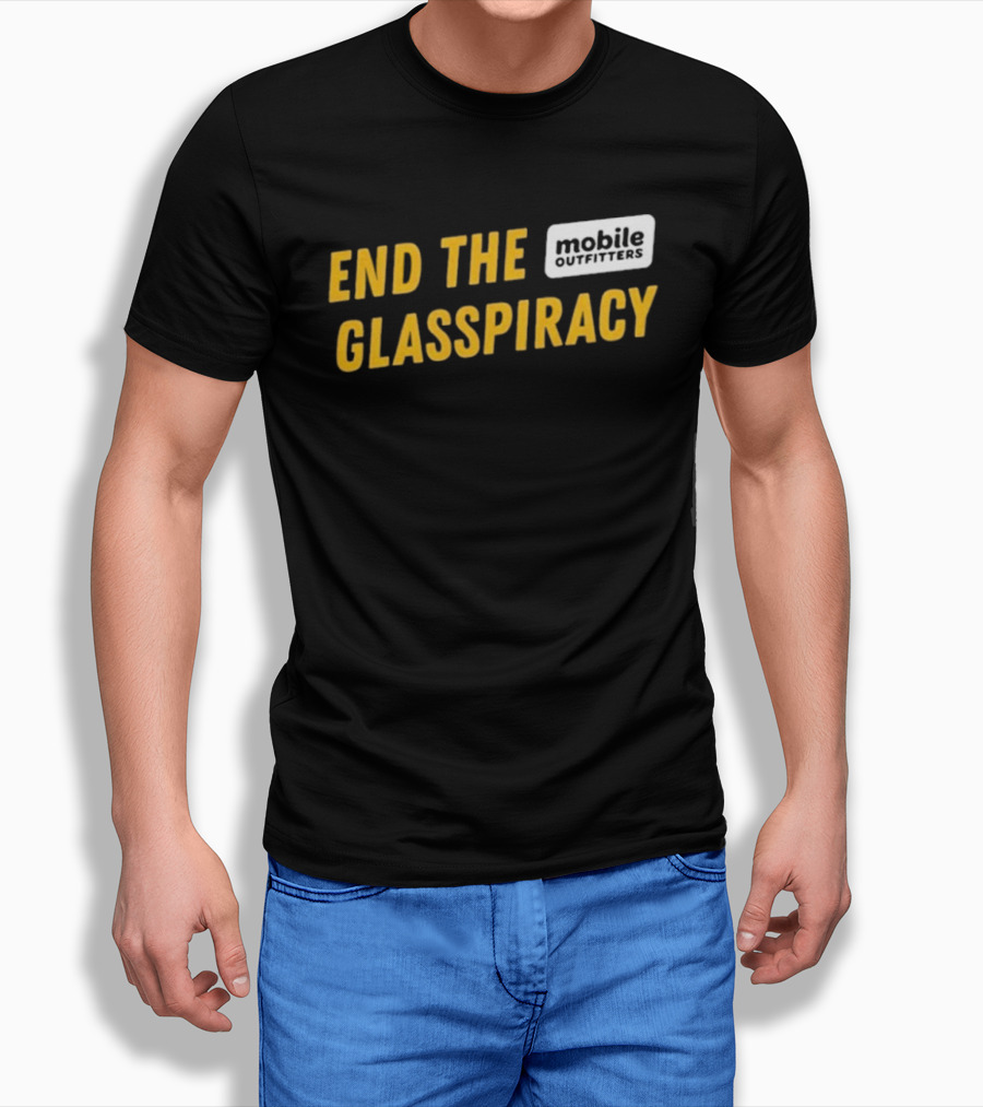 END THE GLASSPIRACY Mobile Outfitters T-Shirt