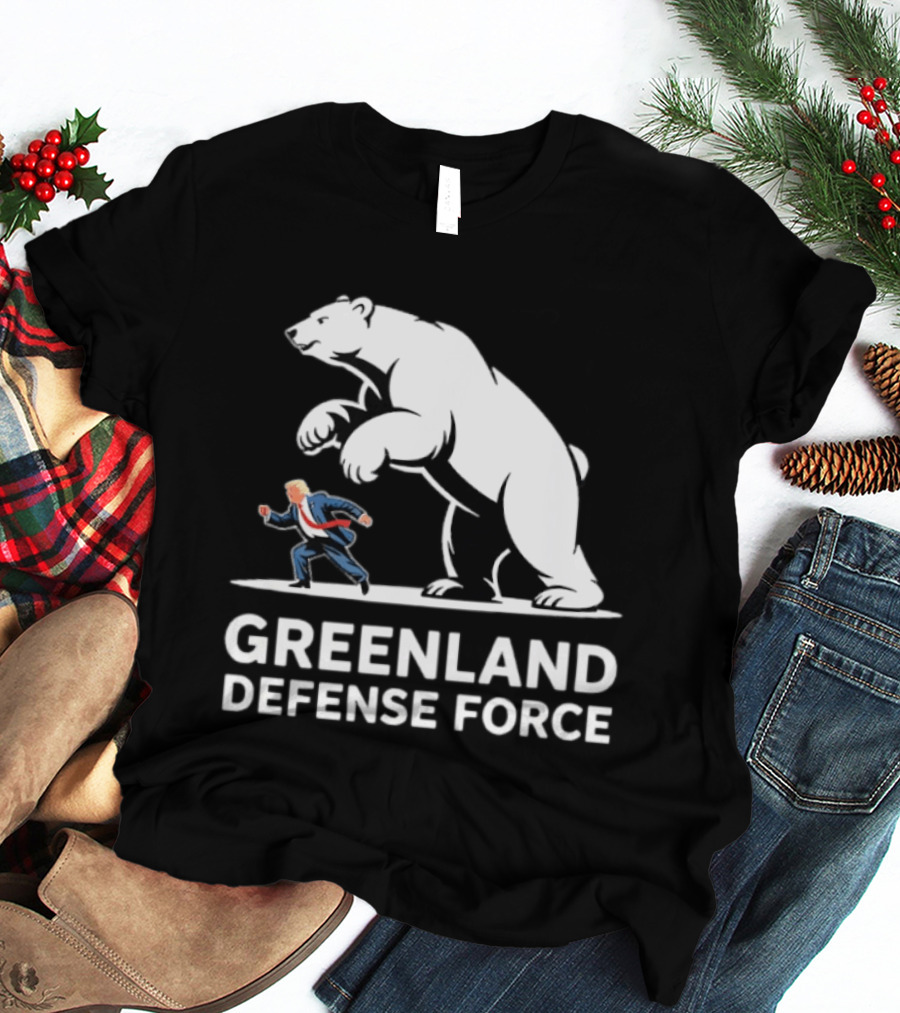 Greenland Defense Force Polar Bear Political Humor T-Shirt