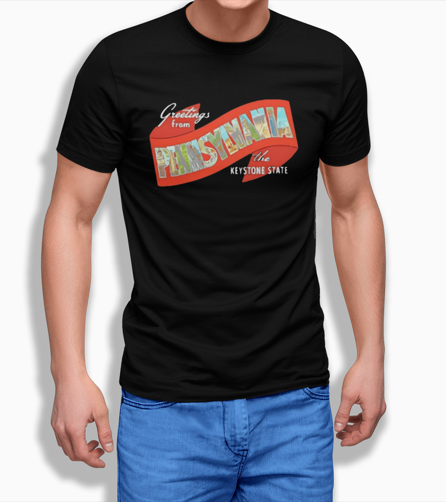 Greetings From Pennsylvania The Keystone State Vintage Postcard T-Shirt