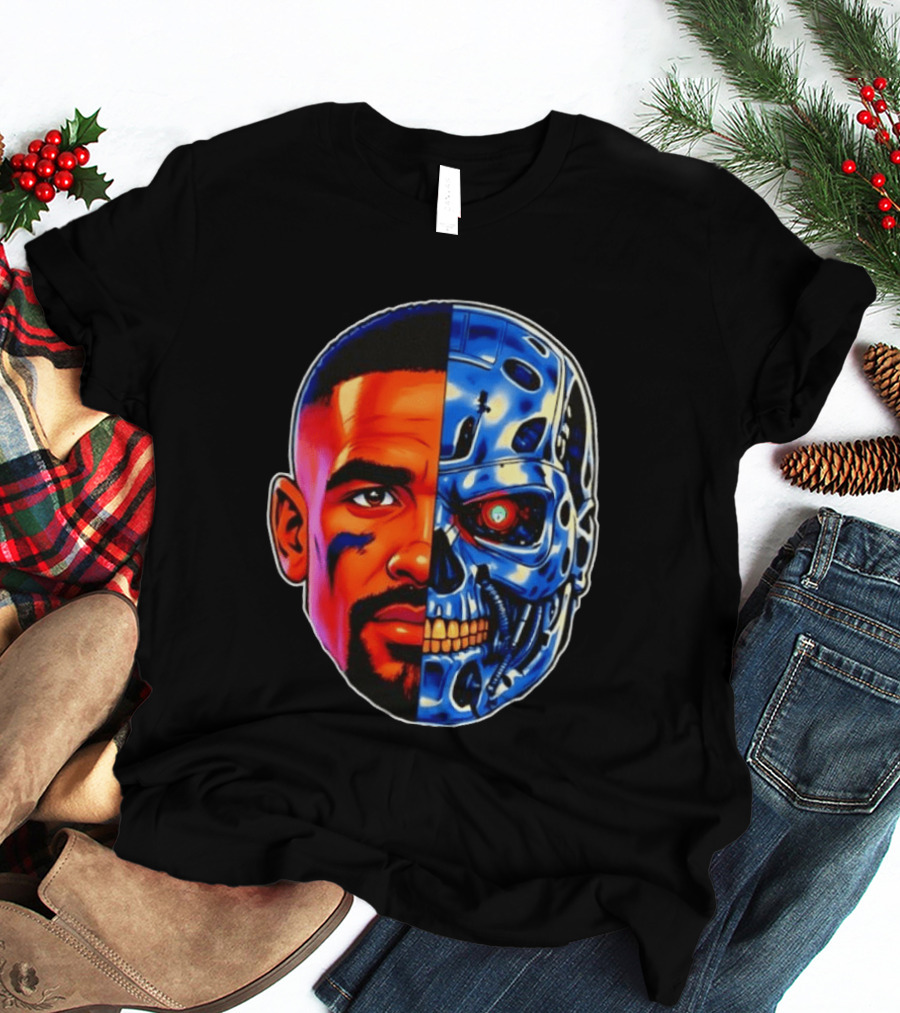 Jalen Hurts The Terminator Half Face Robo Fusion T-Shirt