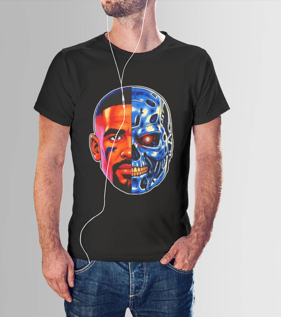 Jalen Hurts The Terminator Half Face Robo Fusion T-Shirt