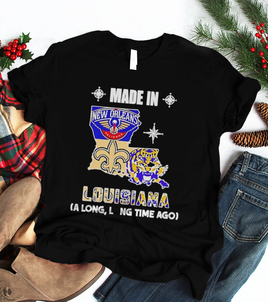New Orleans Pelicans And Louisiana State Mashup A Long Long Time Ago T-Shirt
