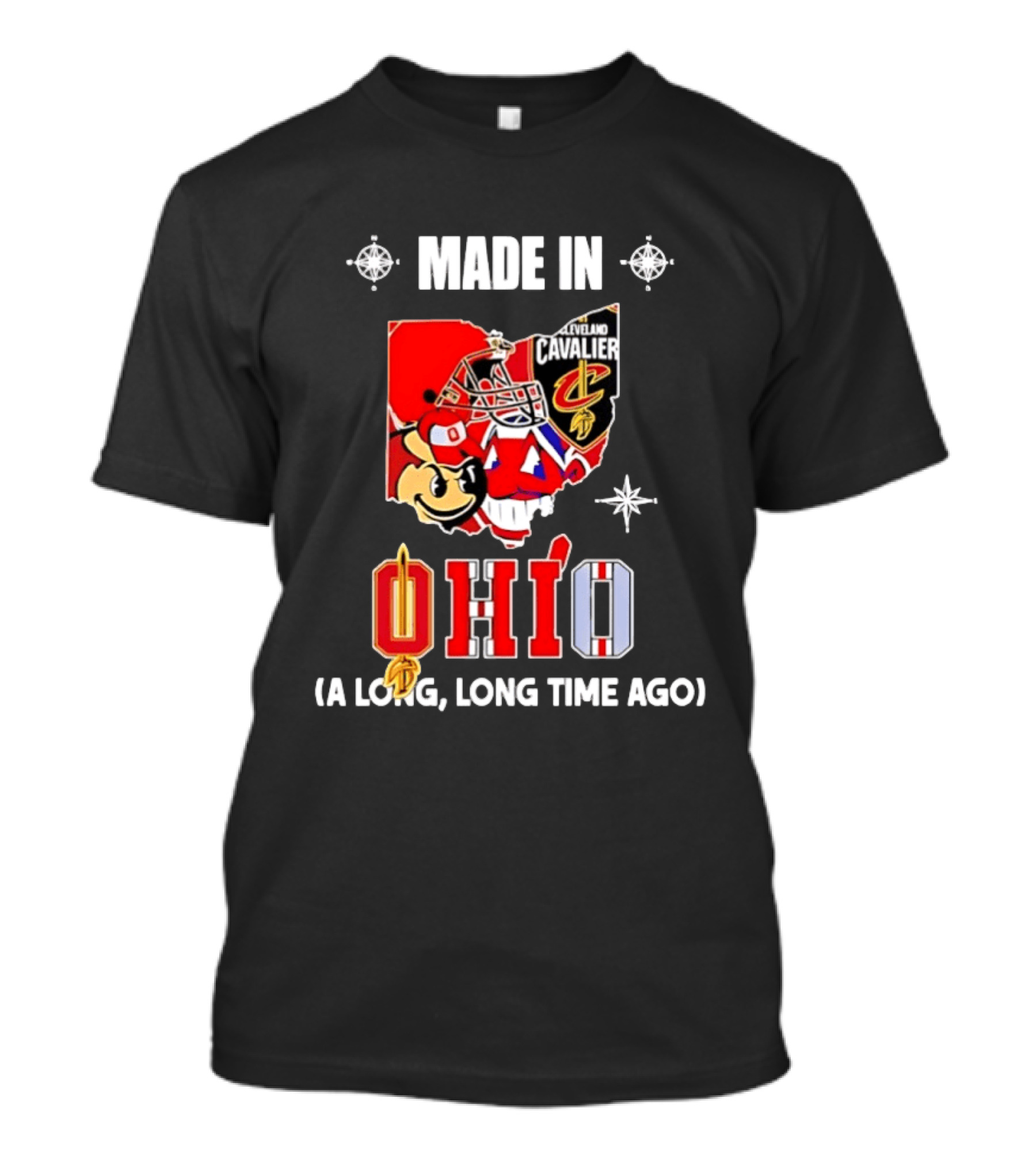 Ohio State Buckeyes Cleveland Cavaliers Made In Ohio A Long Long Time Ago T-Shirt