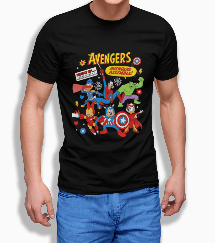 Marvel Avengers Assemble Mickey And Friends Comic Book Superheroes What If T-Shirt