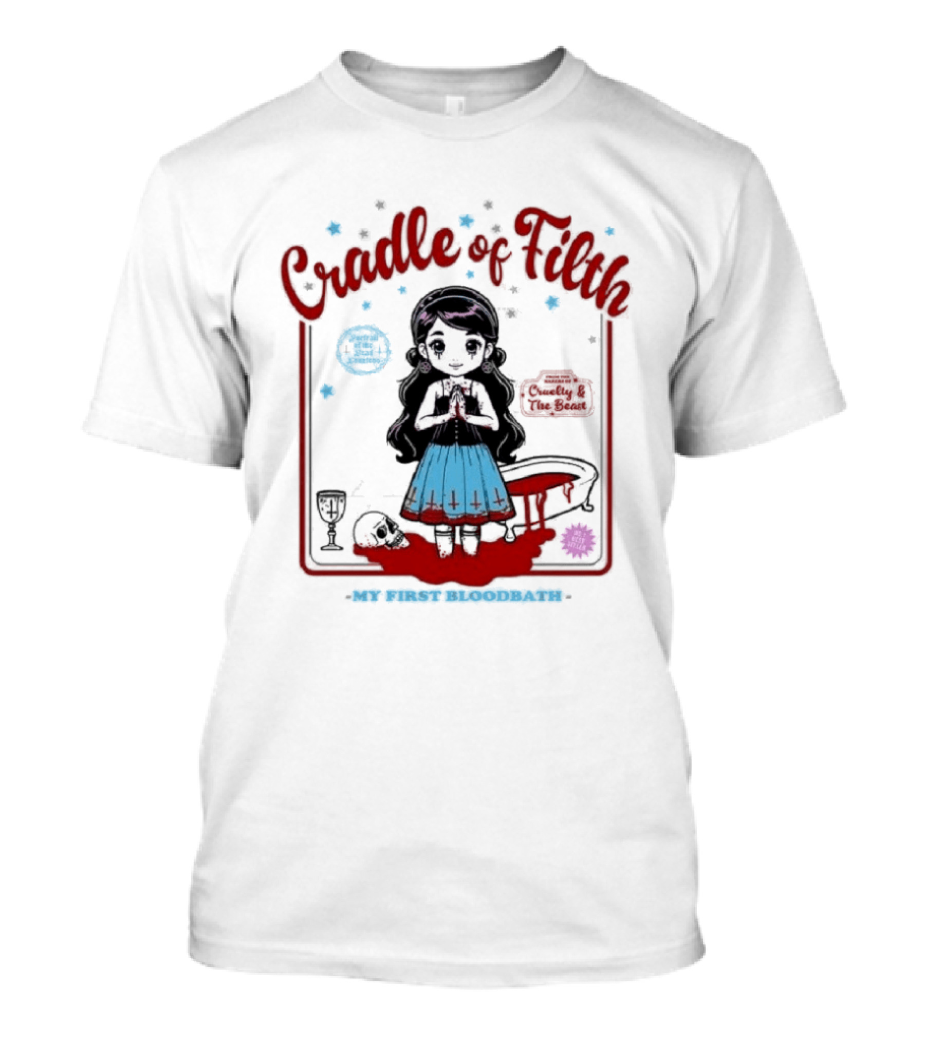 Cradle Of Filth My First Bloodbath Gothic Anime Girl And Gothic T-Shirt