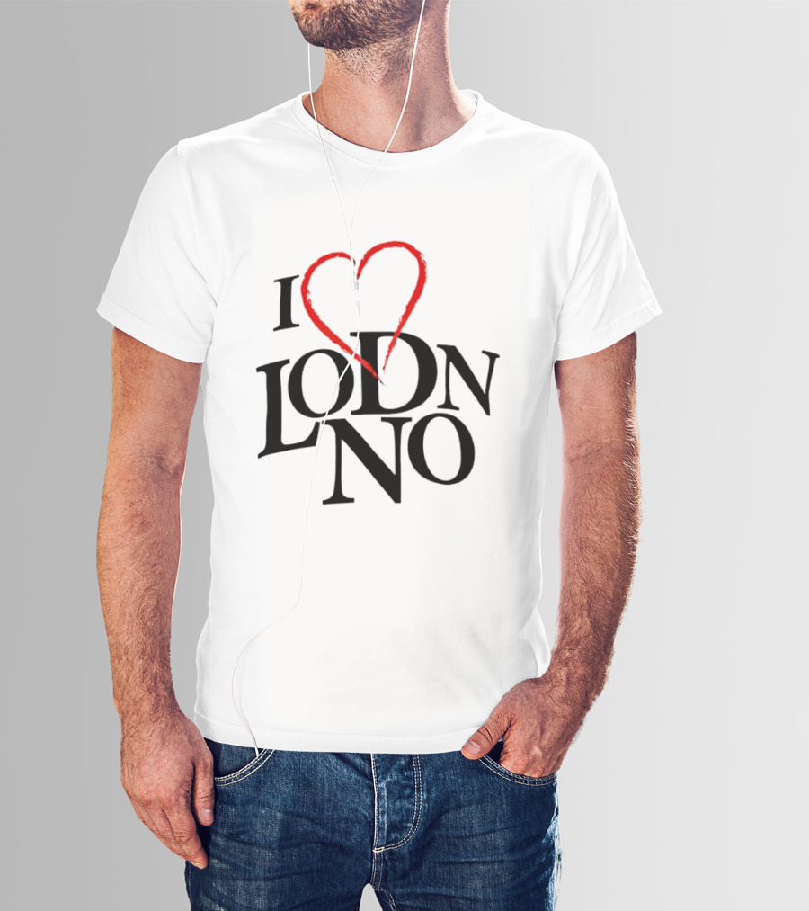 Unique I Love Lodon Style Text With Heart T-Shirt