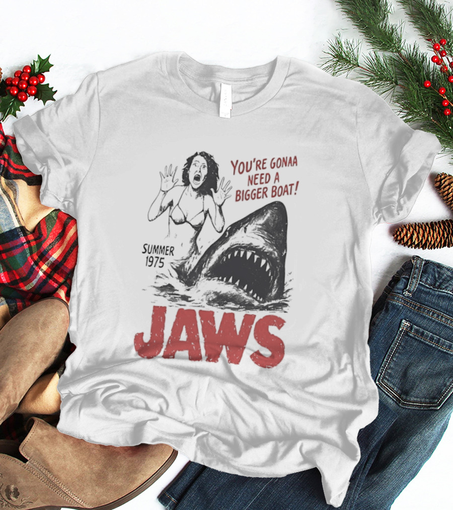 Jaws You're Gonna Need A Bigger Boat Summer 1975 Vintage Movie T-Shirt