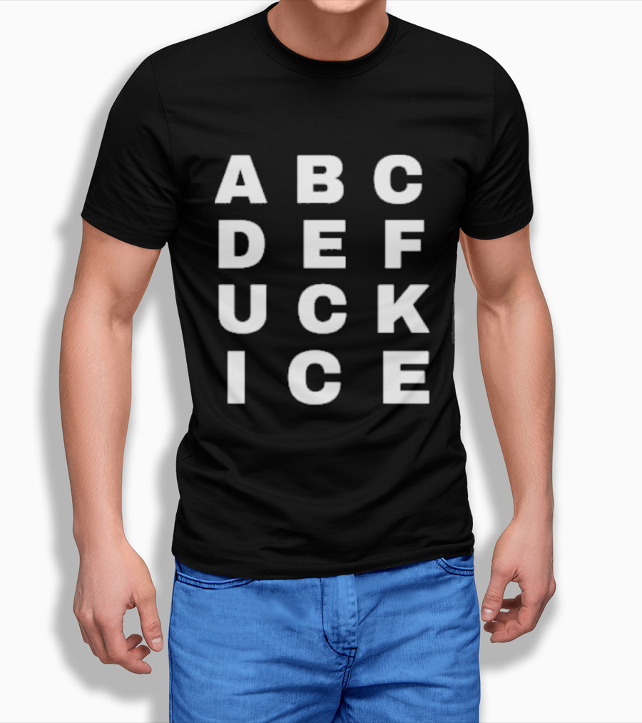 ABCDEFUCKICE Bold Lettering T-Shirt