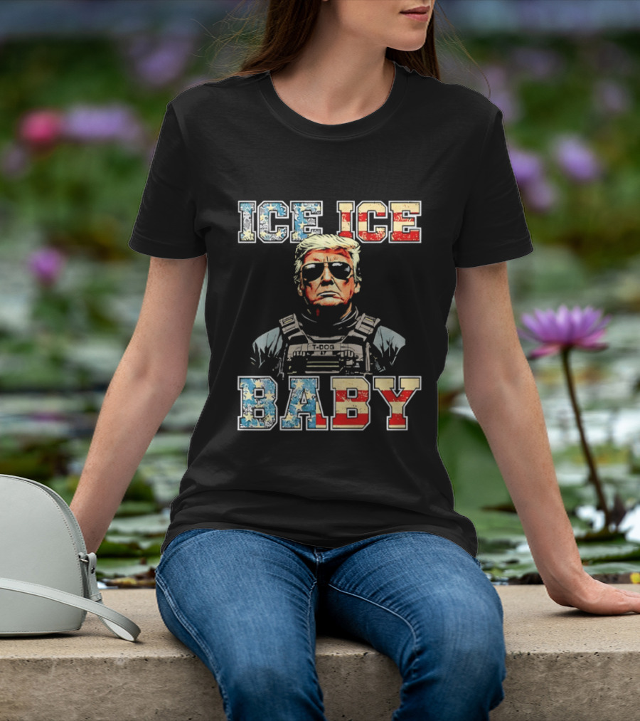 Ice Ice Baby Donald Trump America Sunglasses Vest T-Shirt