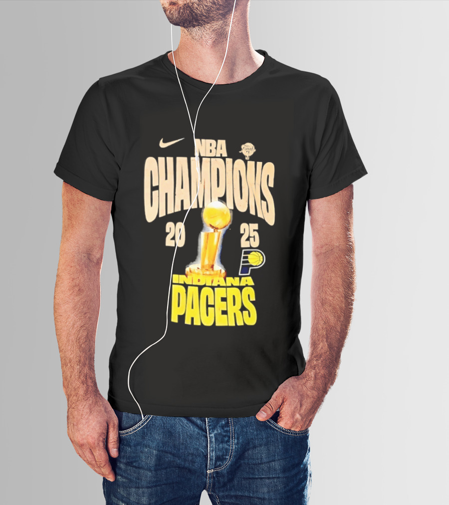 NBA Champions 2025 Indiana Pacers Trophy Nike T-Shirt