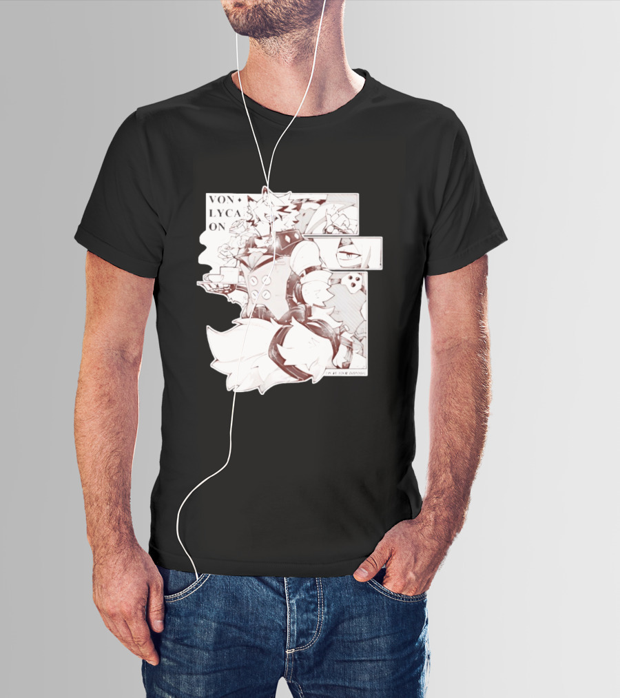Von Lycaon Monochrome Comic Tea Time T-Shirt