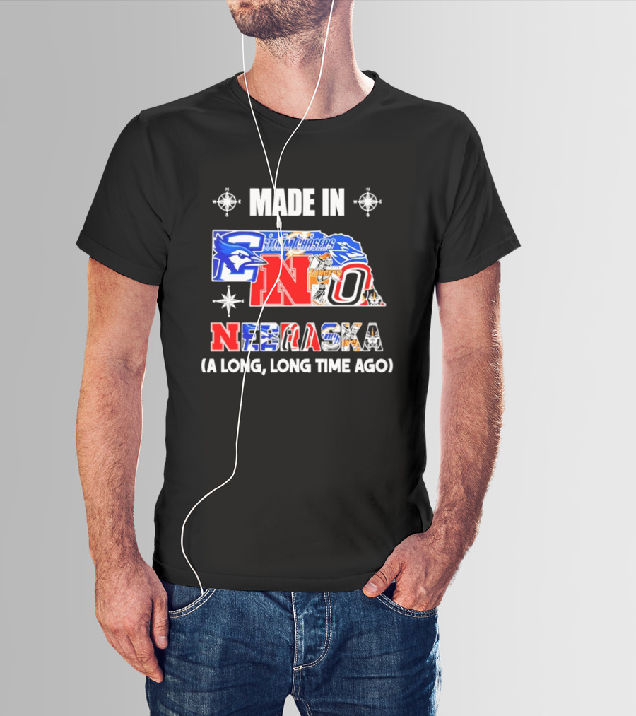 Made In Nebraska Long Time Ago College Sports State T-Shirt
