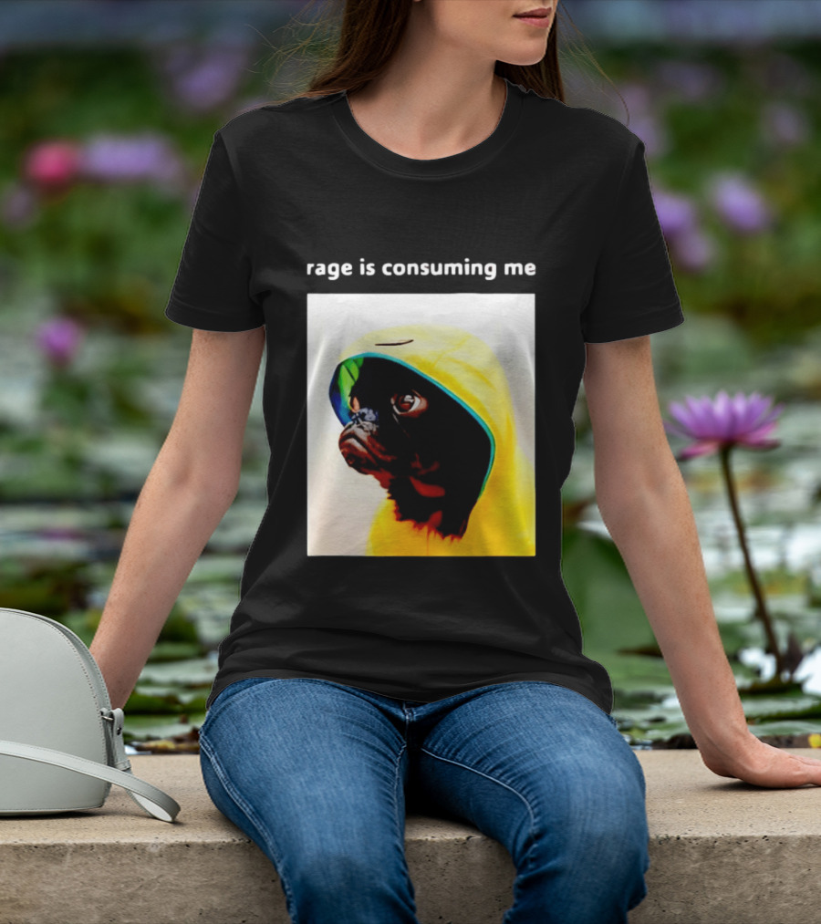 Rage Is Consuming Me Pug In Yellow T-Shirt