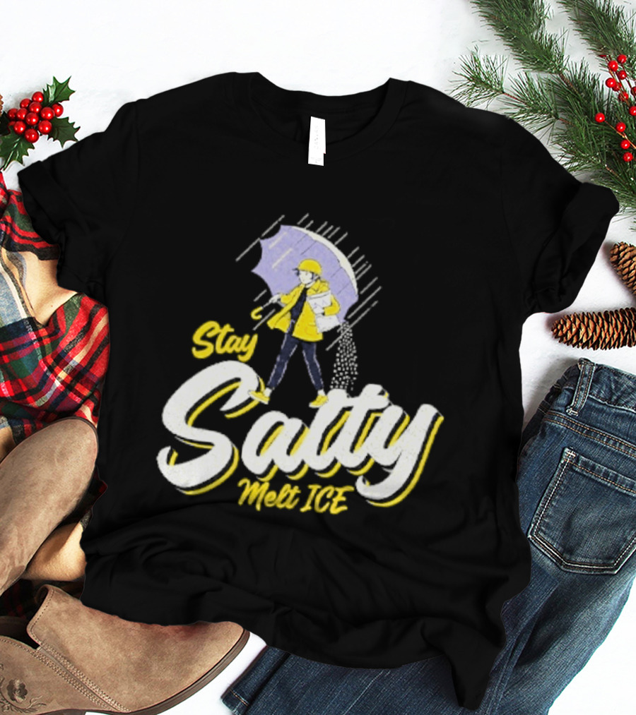 Stay Salty Umbrella Yellow Outfit Melt ICE T-Shirt