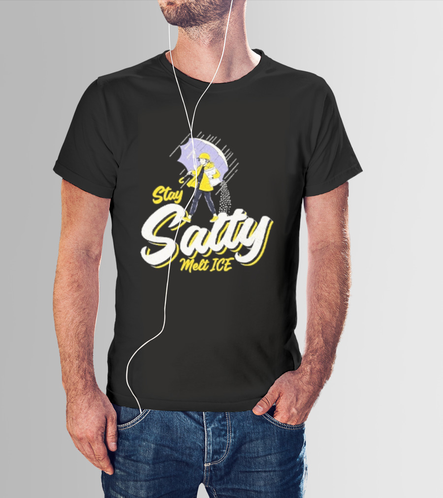 Stay Salty Umbrella Yellow Outfit Melt ICE T-Shirt
