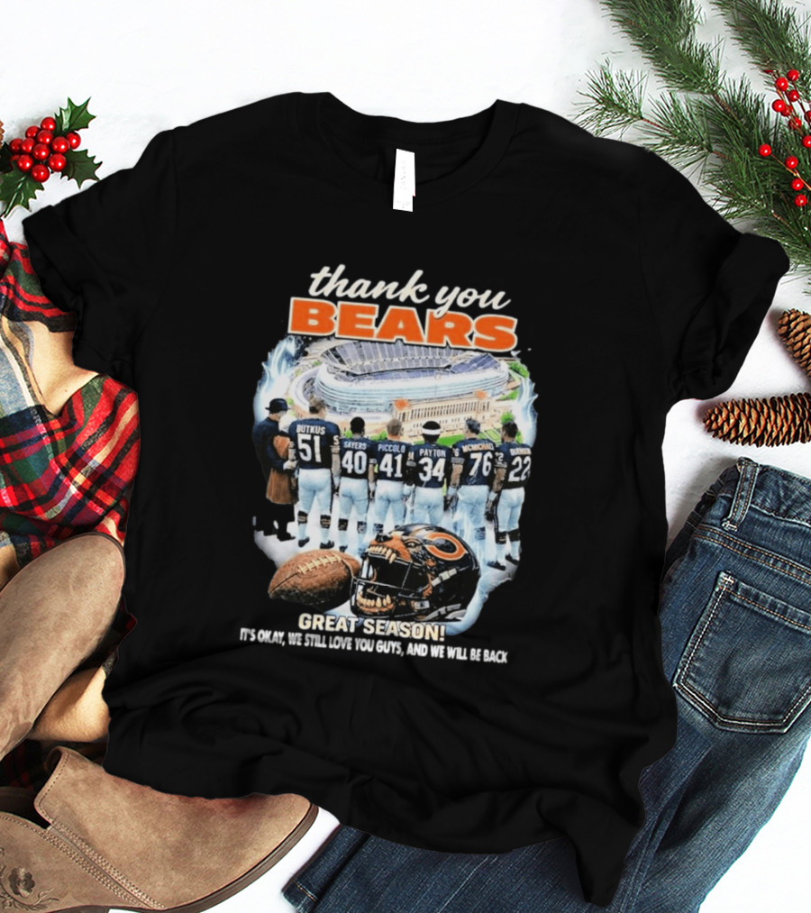 Thank You Bears Soldier Field Legends Great Season Players T-Shirt